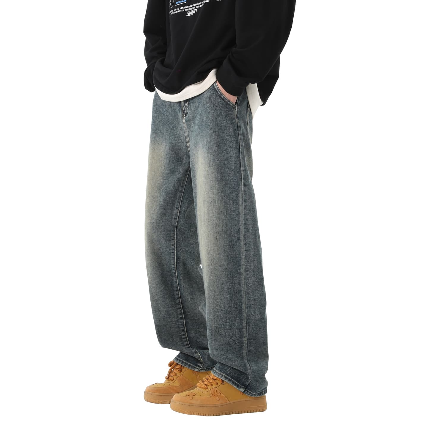 Jungle Panda Vintage Washed Jeans