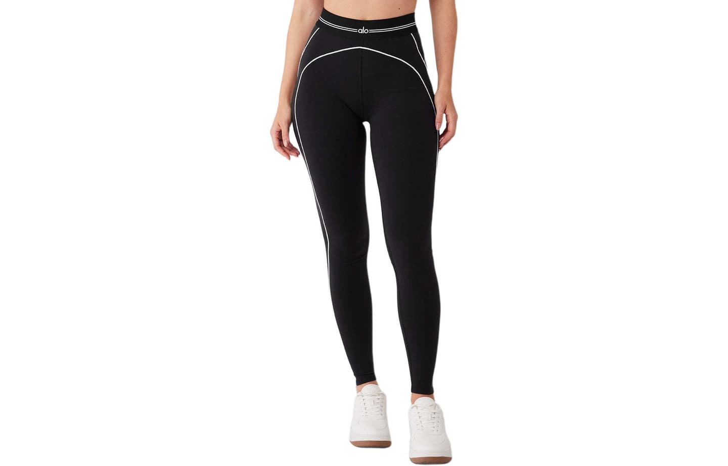 alo yoga Colorblock High Waist Leggings Black White