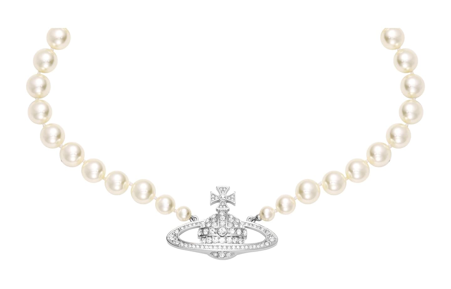 Vivienne Westwood One Row Pearl Bas Relief Choker
