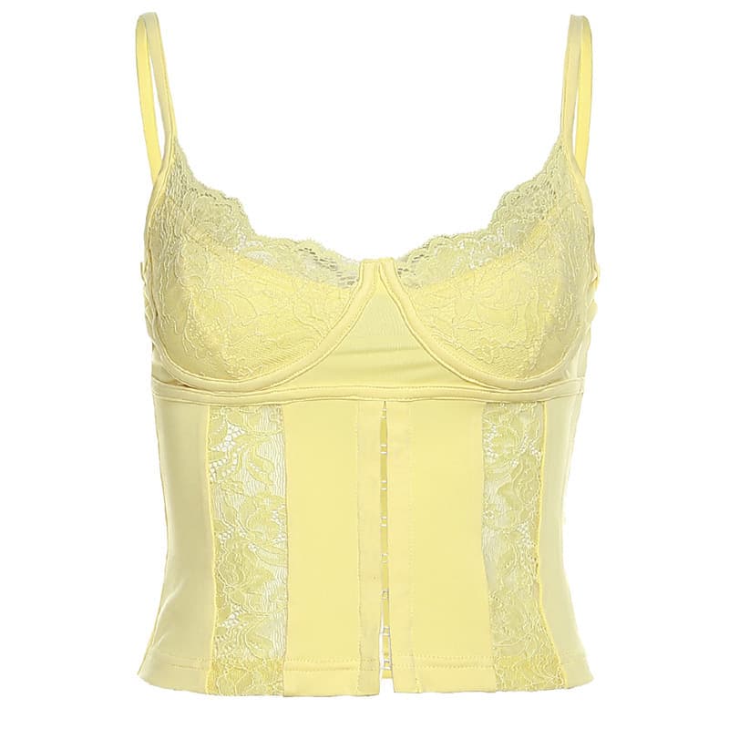 TLXT V-Neck Lace Trim Cami