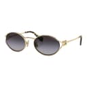 Miu Miu Oval Sunglasses Gold