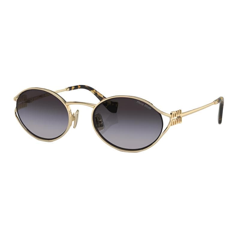 Miu Miu Oval Sunglasses Gold
