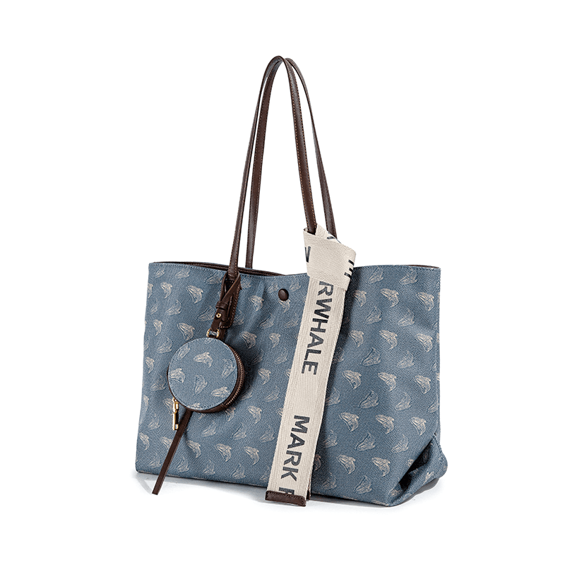 Fairwhale Vintage Print Tote Bag
