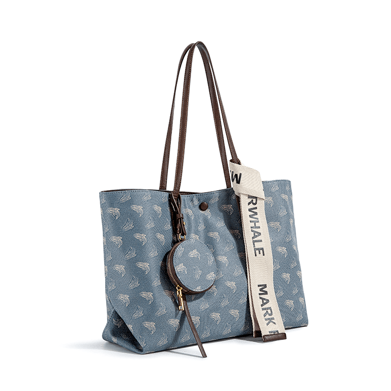 Fairwhale Vintage Print Tote Bag
