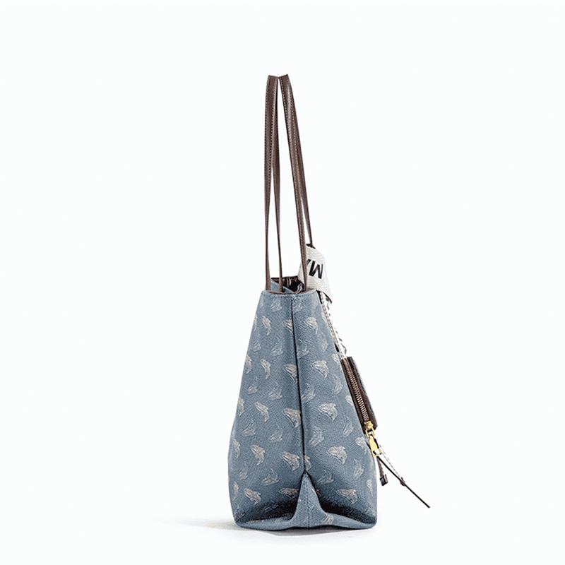 Fairwhale Vintage Print Tote Bag