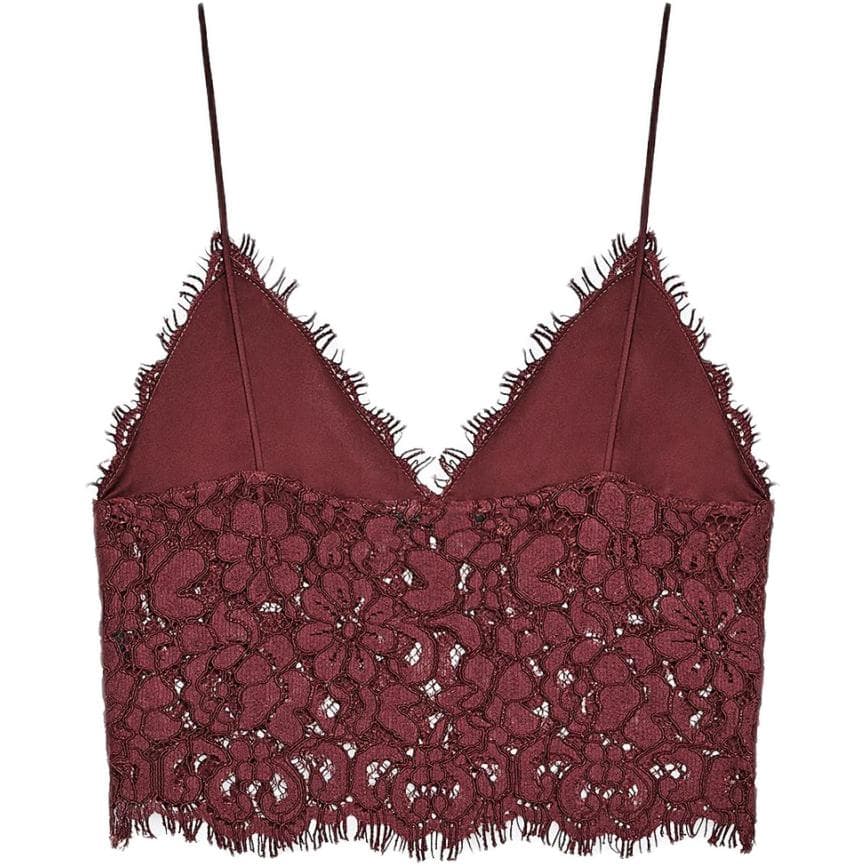 ZARA V-Neck Embroidered Crop Top