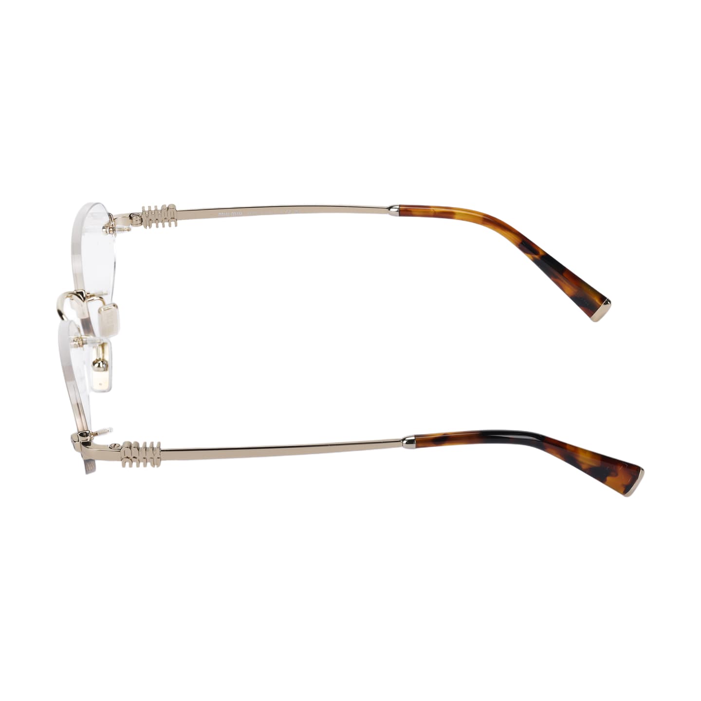 Miu Miu Oval Optical Frame Gold