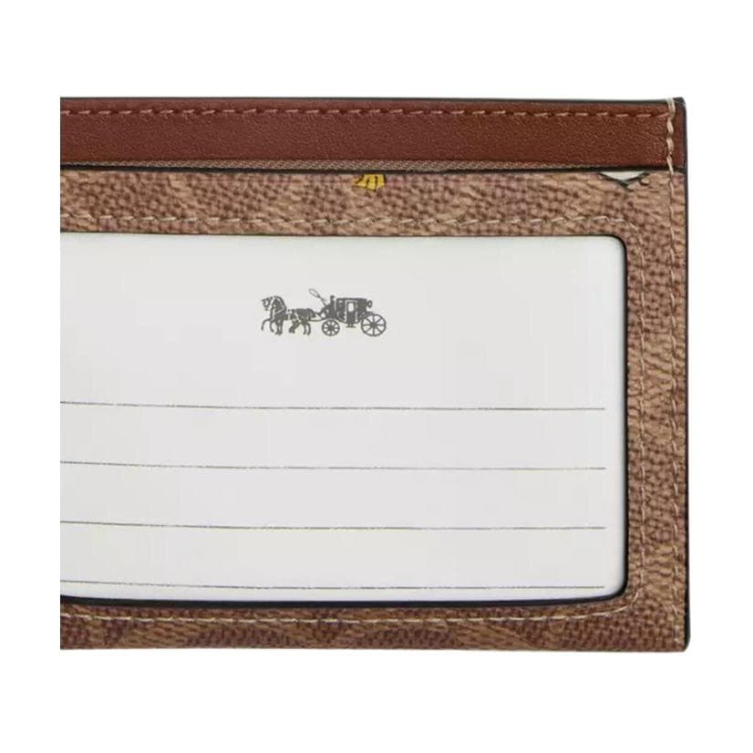 COACH x PEANUTS Slim Card Case Brown