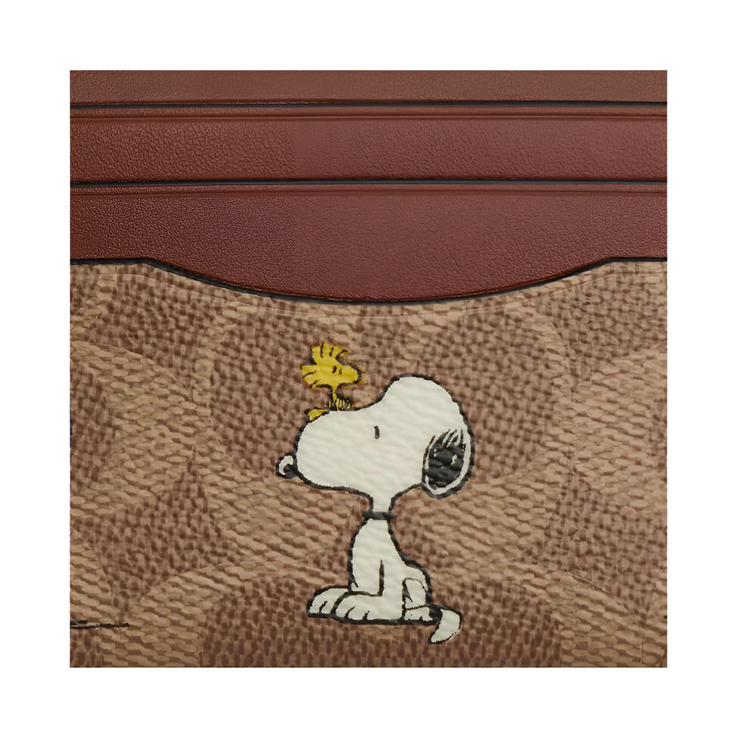 COACH x PEANUTS Slim Card Case Brown