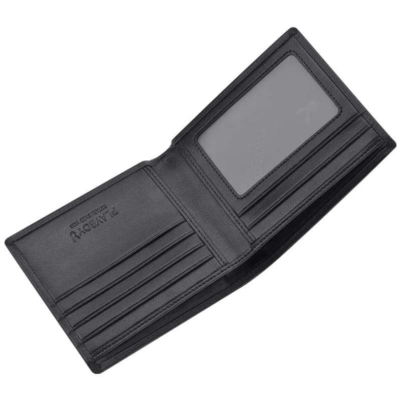 Playboy Maple Leaf Leather Wallet Black