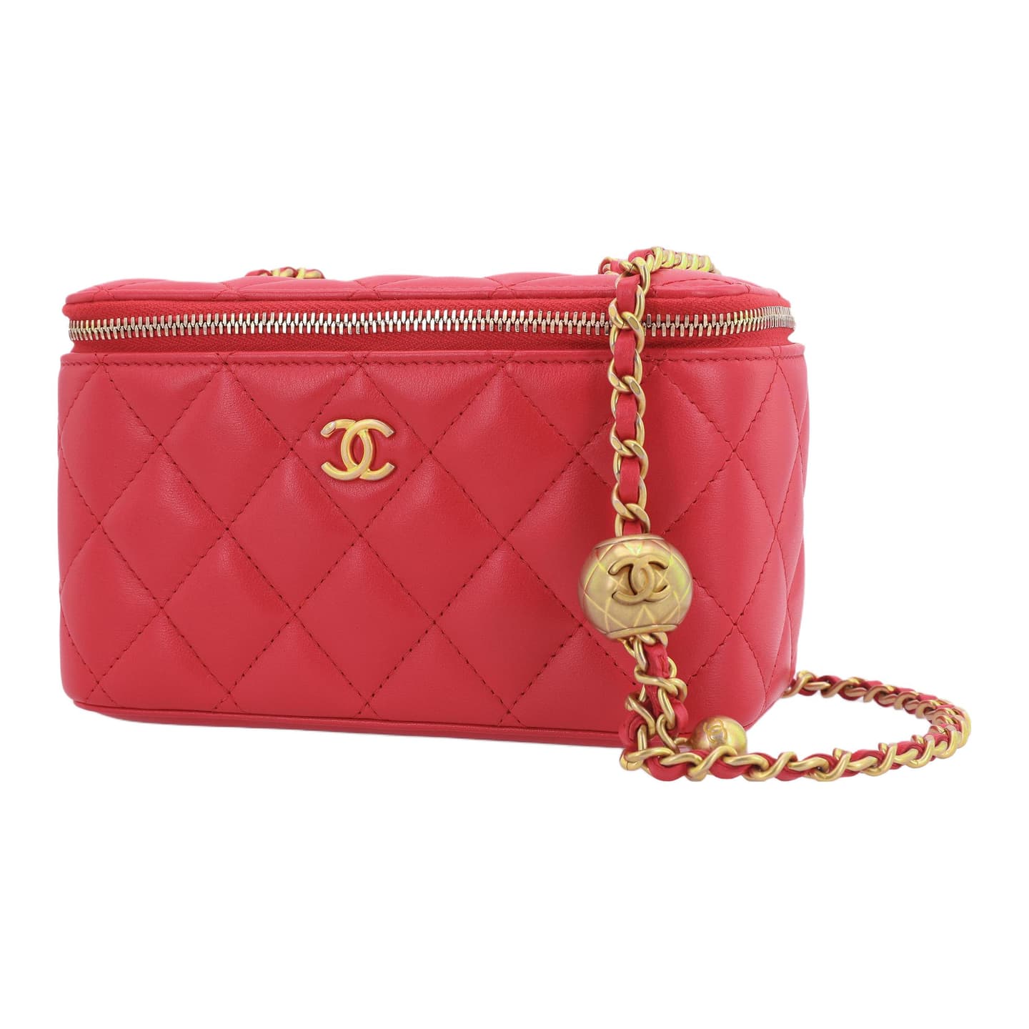 Chanel Box Bag Coral Red