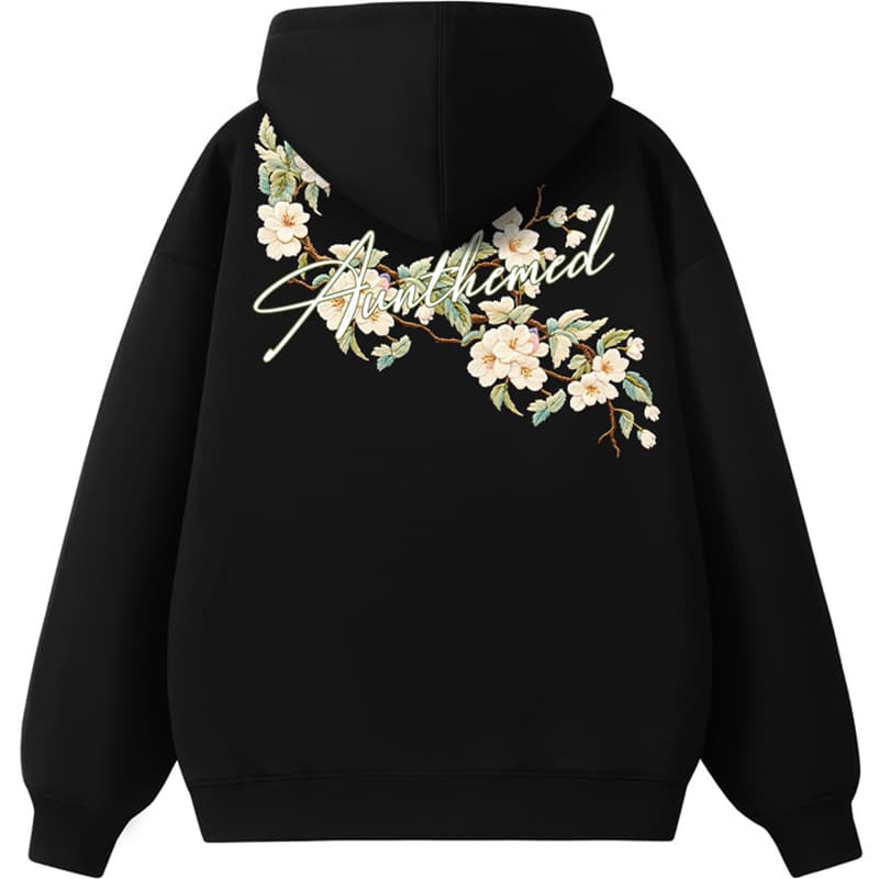 UNthemed Retro Botanical Embroidered Hoodie