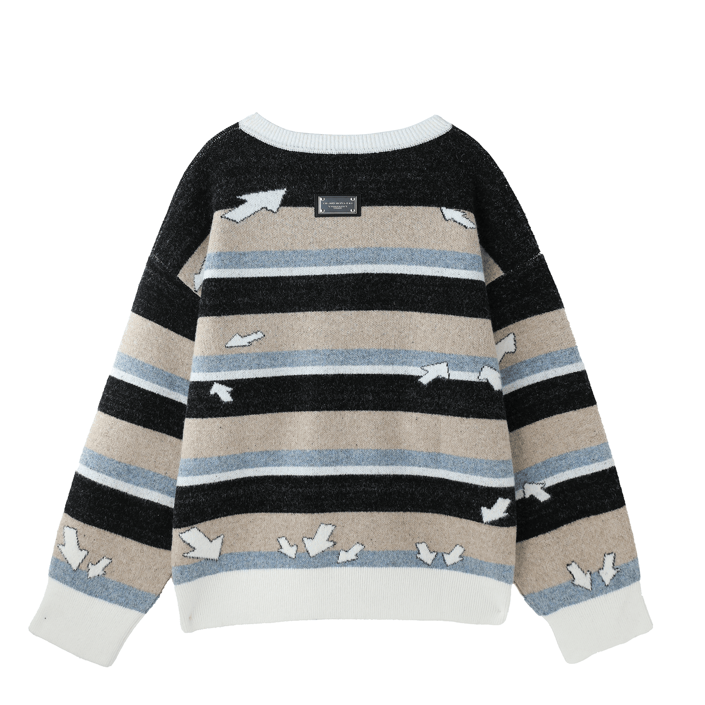 BJHG x Tom and Jerry Retro Striped Embroidered Sweater