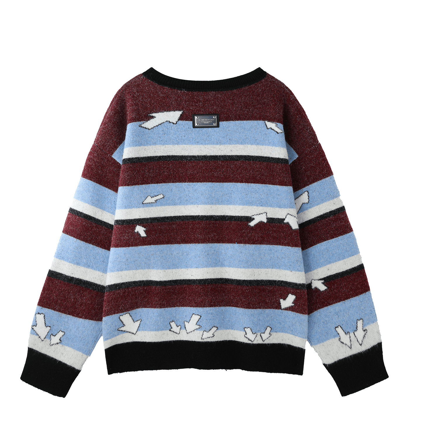 BJHG x Tom and Jerry Retro Striped Embroidered Sweater