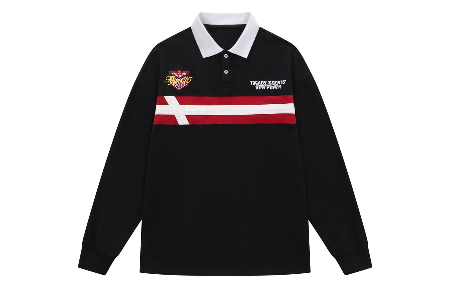 VEIDOORN Retro Stripe Polo Shirt