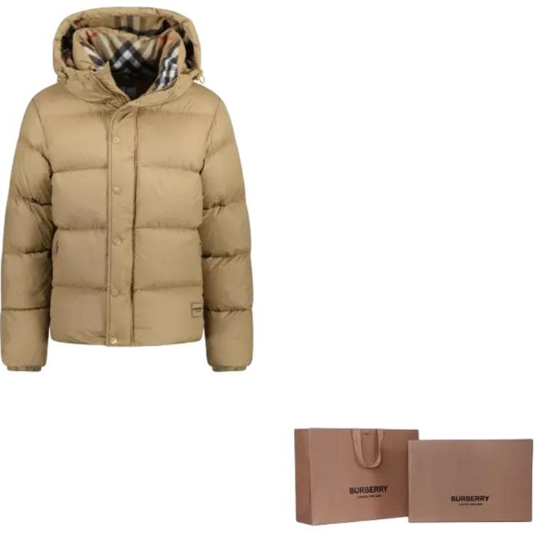 Burberry Quilted Down Jacket Beige