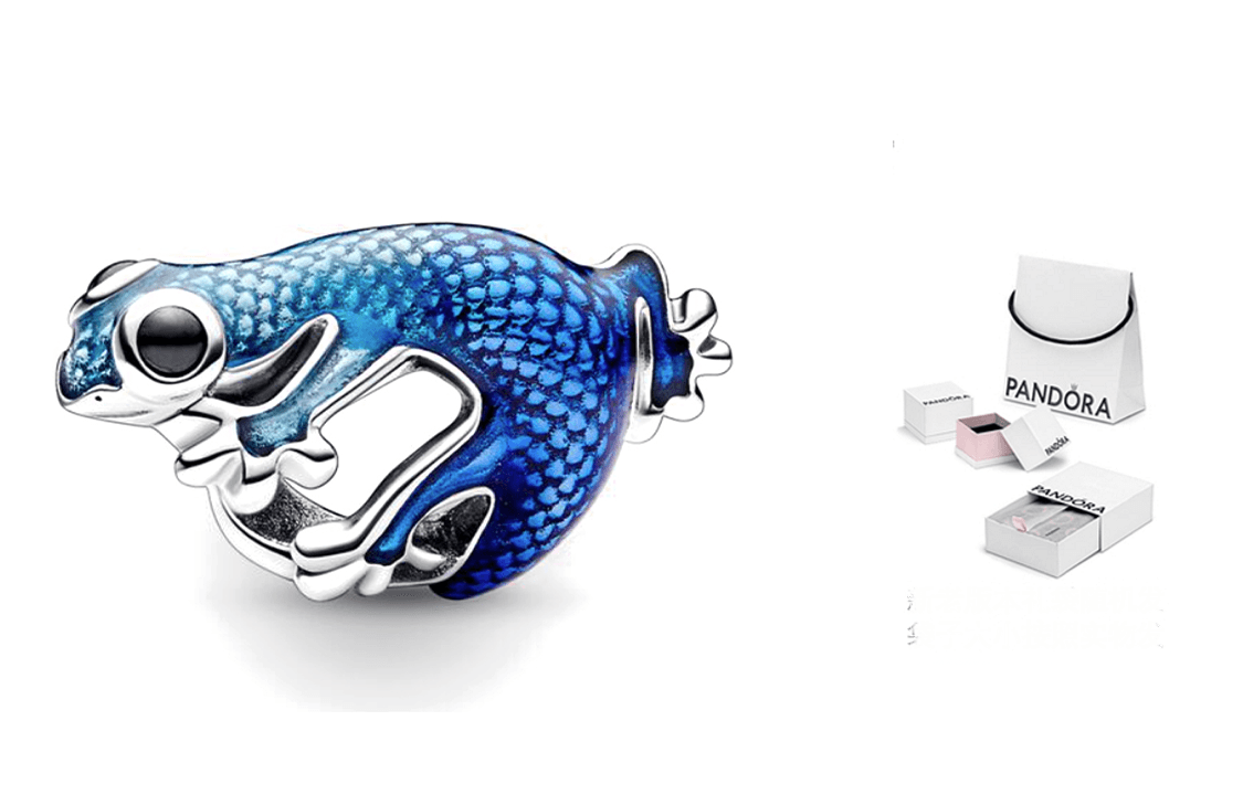 Pandora Lizard Pendant Blue