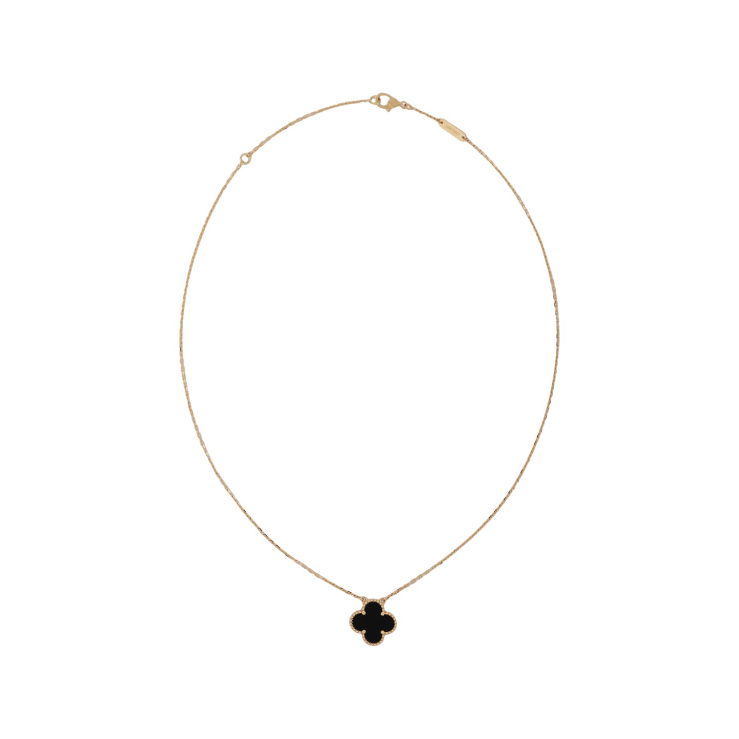Van Cleef & Arpels Alhambra Onyx Necklace