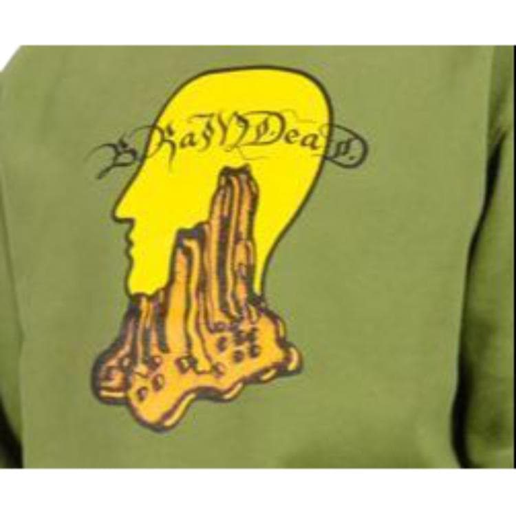 Brain Dead Mount Slime Crewneck Olive