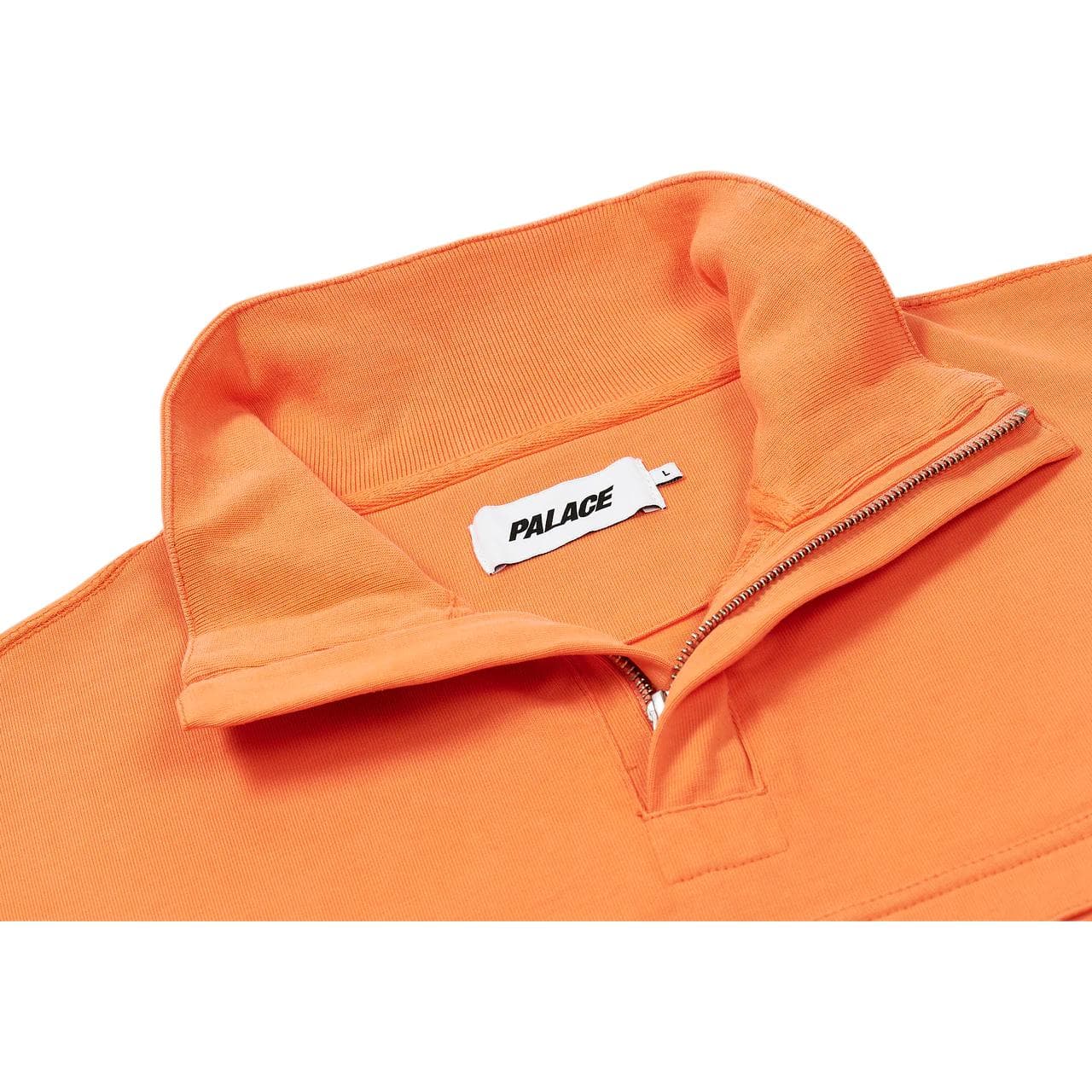 PALACE FW23 1/4 Zip Washed Funnel Sweatshirt Orange