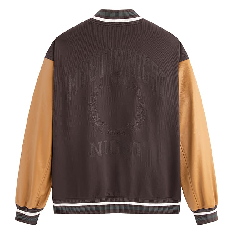 PEACEBIRD MEN Chocolate Baseball Jacket