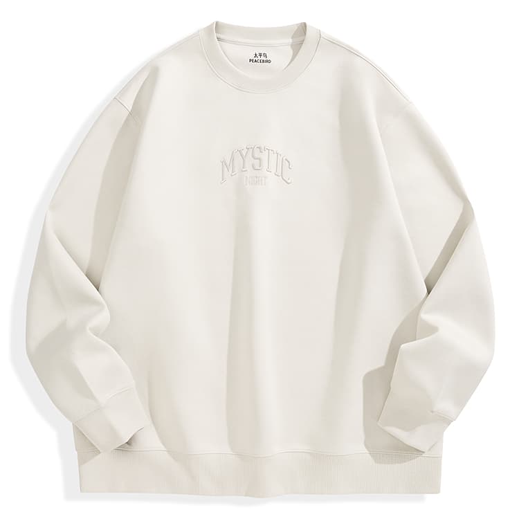 PEACEBIRD MEN Suede Fleece Sweatshirt