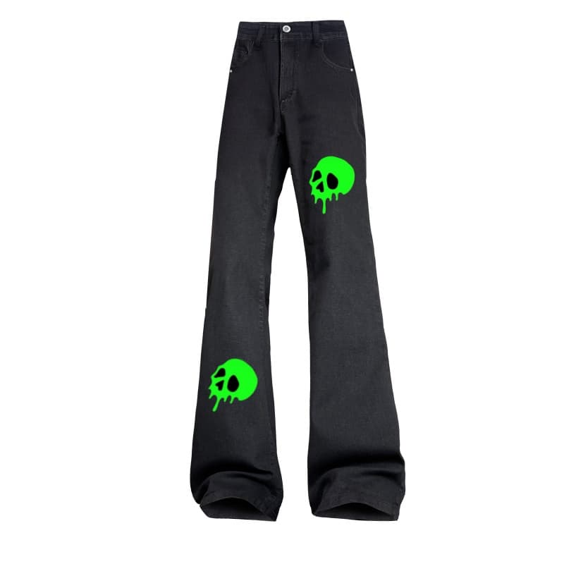 AMBER LIGHT Alien Print Retro Jeans