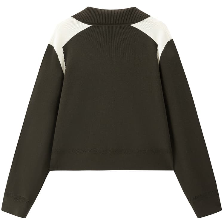 Peacebird Double Zipper Knit Cardigan