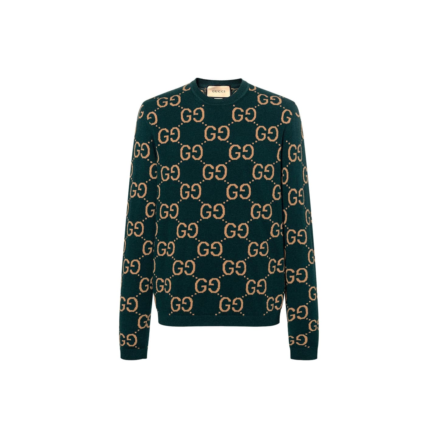 Gucci FW23 GG Jacquard Sweater Green