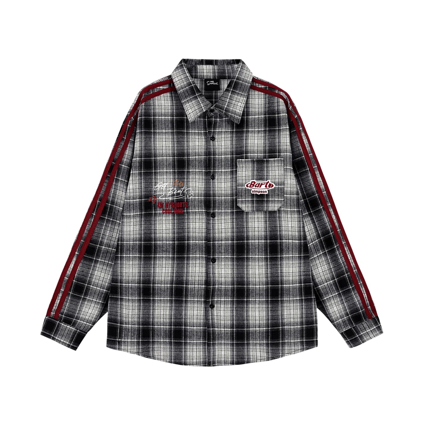 The Simpsons Retro Stripe Embroidered Shirt