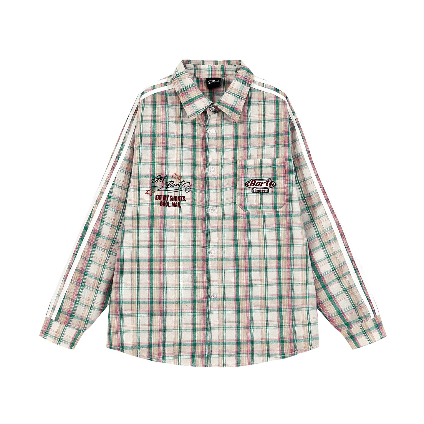 The Simpsons Retro Stripe Embroidered Shirt