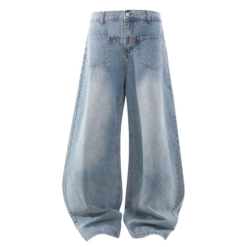 BRNR Washed Vintage Wide Leg Jeans