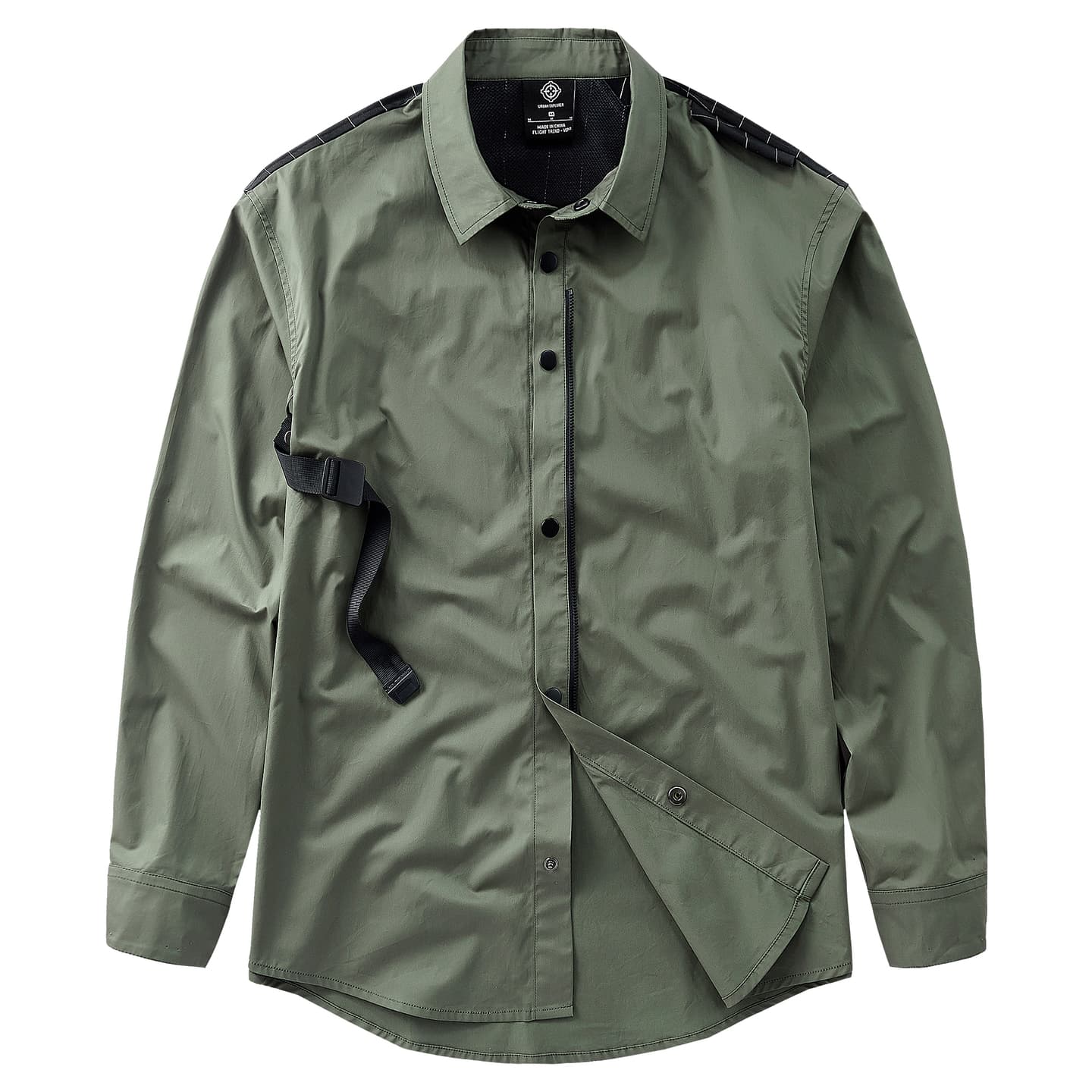 VIP Plaid Oversized Shirt Military Green
