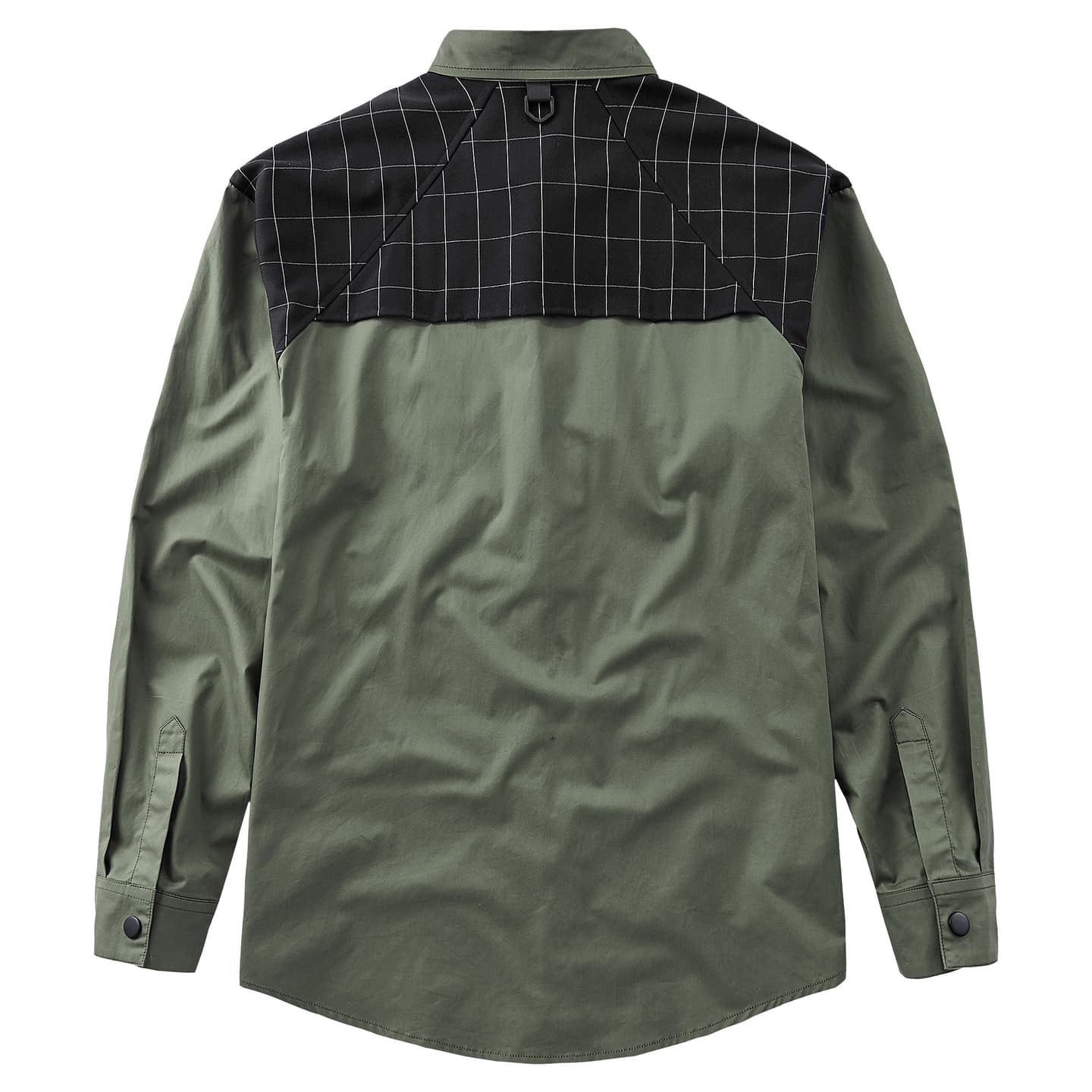 VIP Plaid Oversized Shirt Military Green