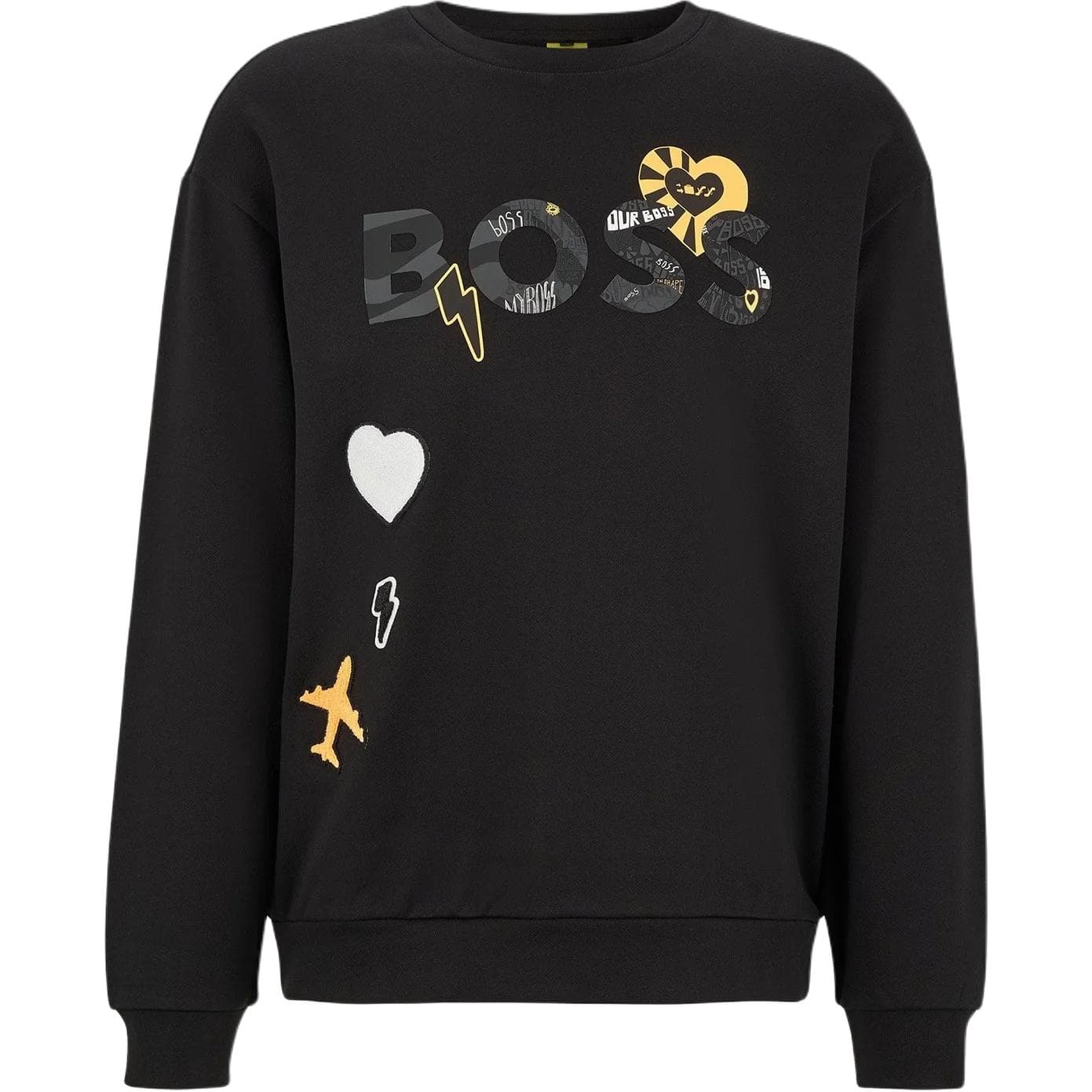 HUGO BOSS FW22 Logo Print Crewneck Sweatshirt Black