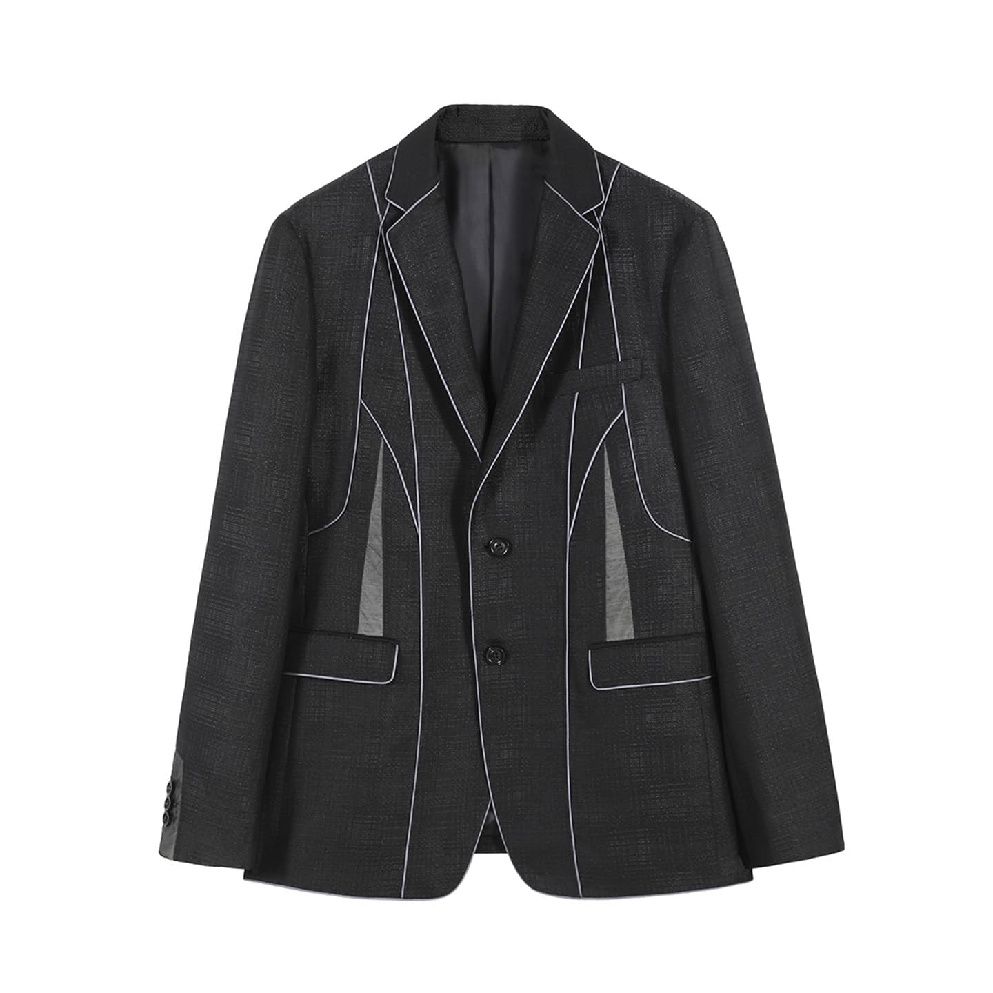 Andrew Mackenzie Single-Breasted Blazer Black
