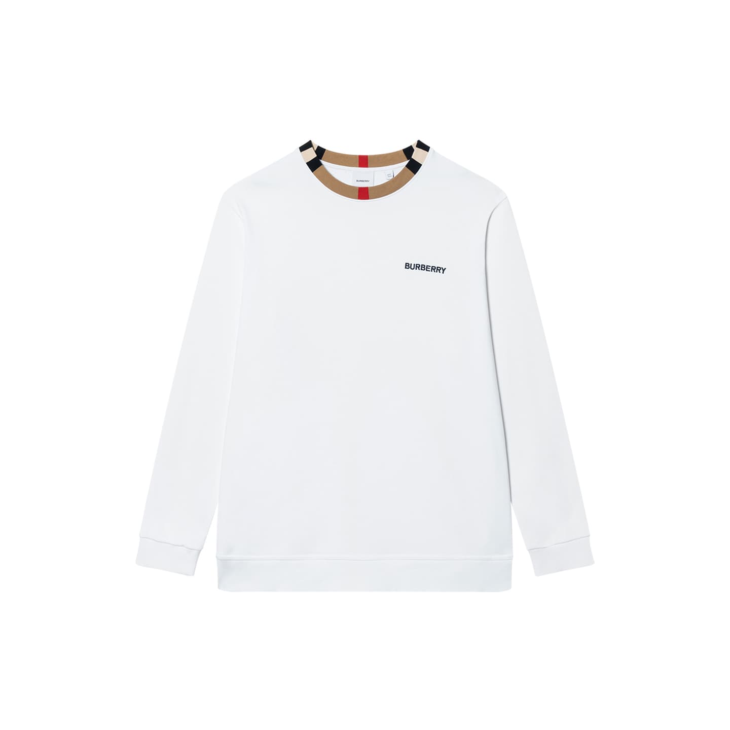 Burberry Logo Print Crewneck Sweatshirt White