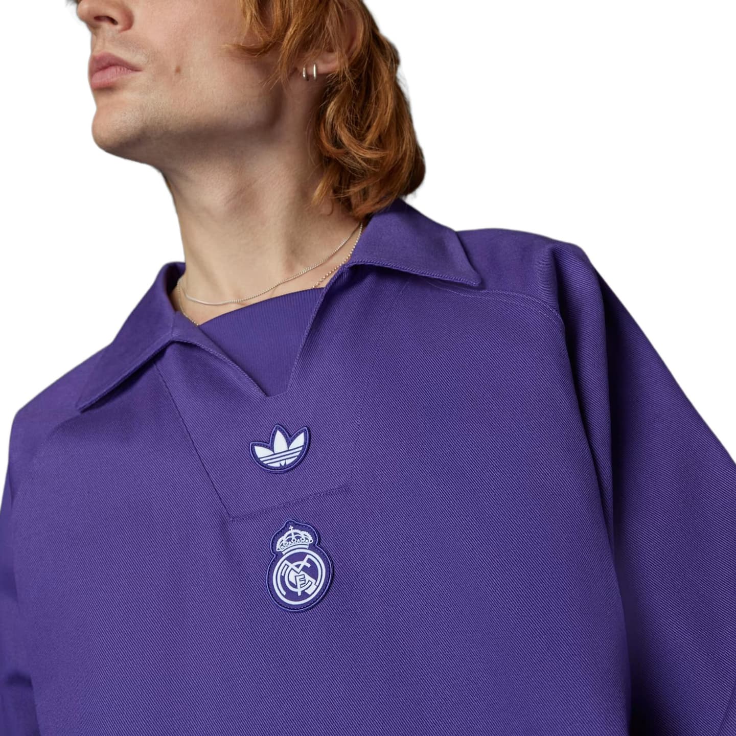 adidas originals SS25 Real Madrid Terrace Icons Drill Top logo