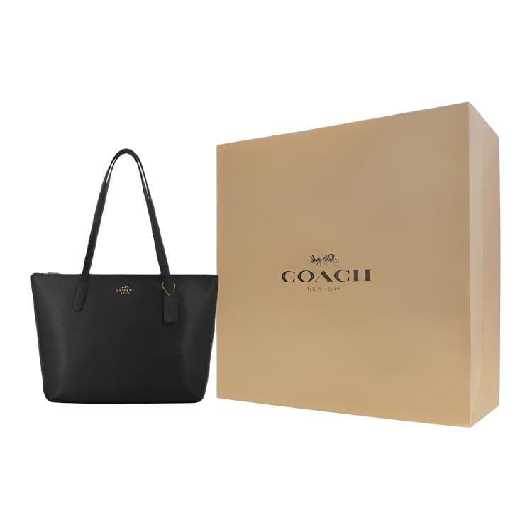 COACH Zip Top Tote 30 Black