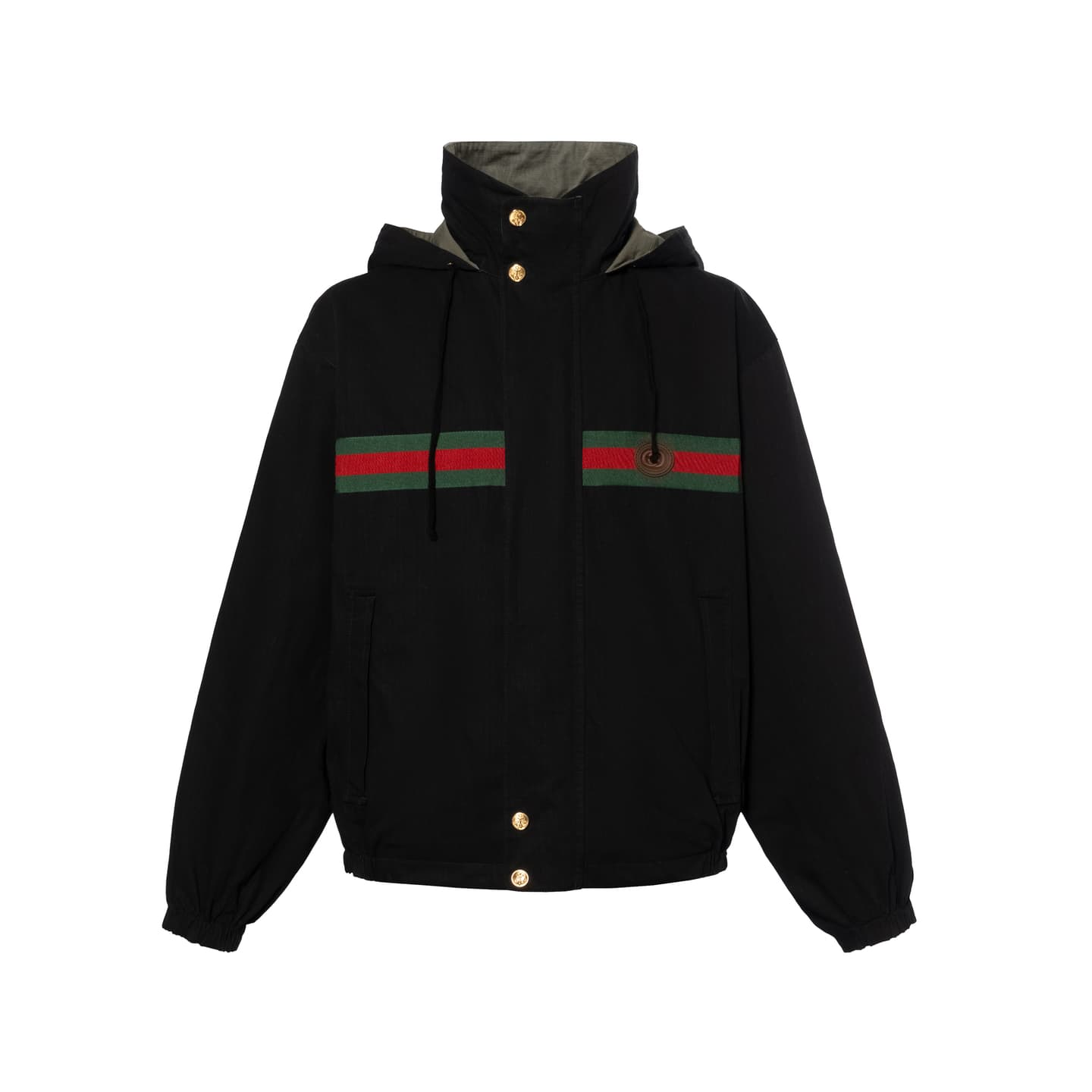 Gucci Nylon Cotton Blend Jacket Black