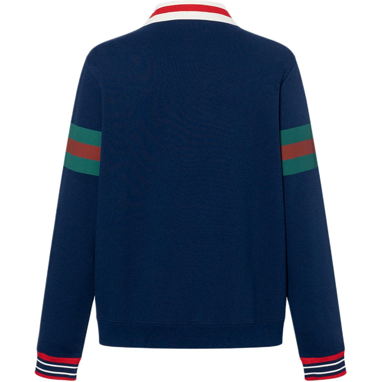 GUCCI SS23 Striped Lettering Sweatshirt Navy
