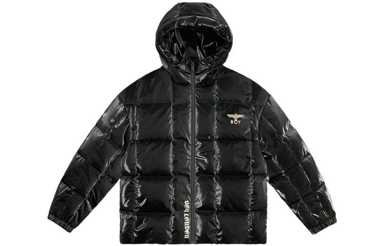 Boy London FW22 Logo Zip Puffer Jacket Black