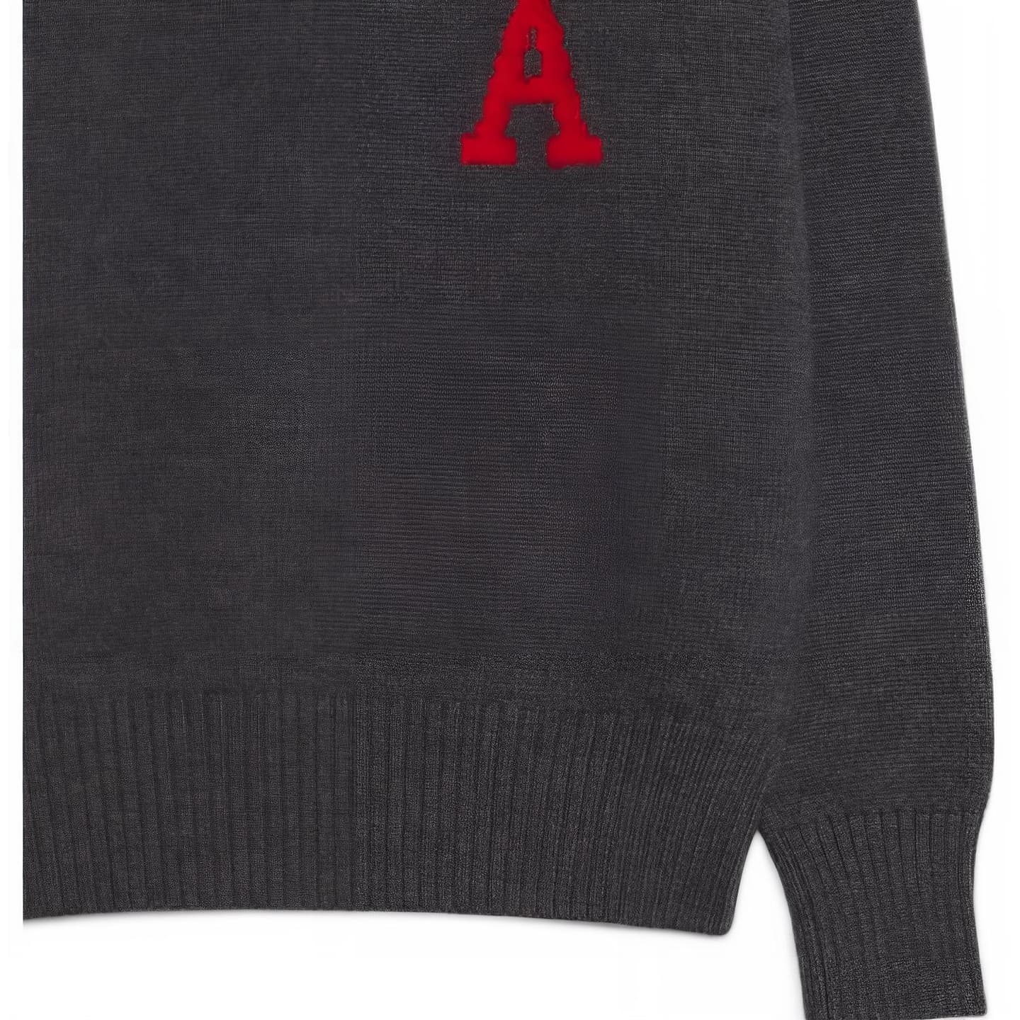 AMIPARIS Logo Wool Sweater Deep Grey
