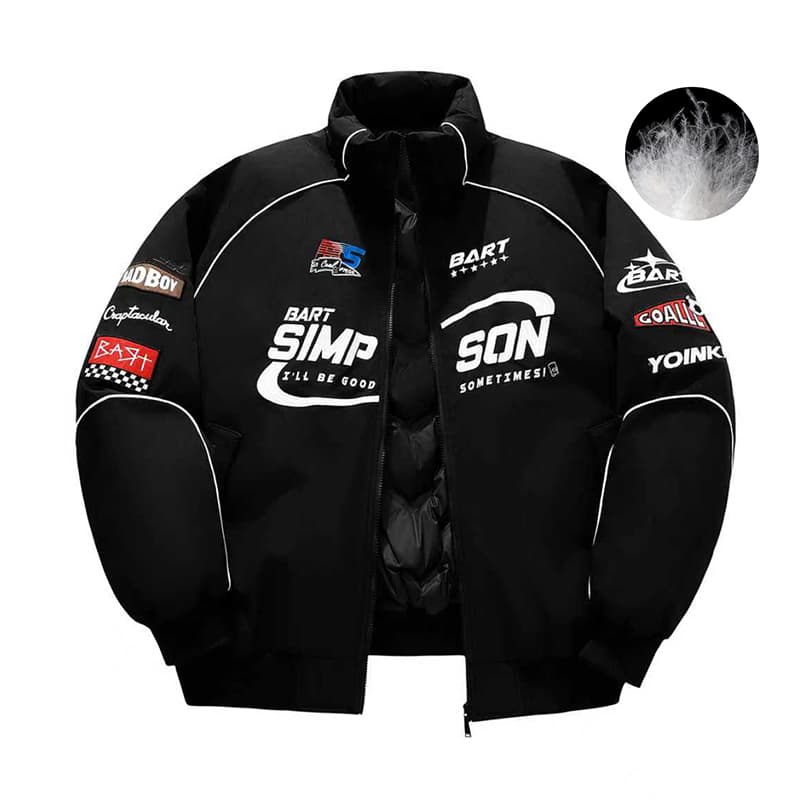 The Simpsons Logo Embroidered Racing Jacket
