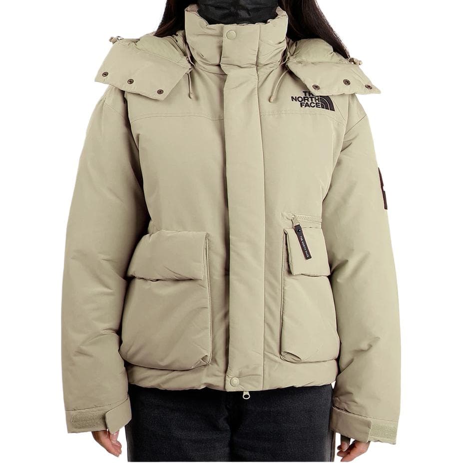 The North Face Logo Zip Hoodie Khaki