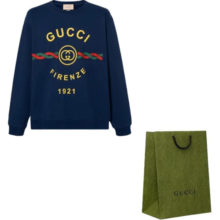 Gucci 1921 Logo Sweatshirt Blue