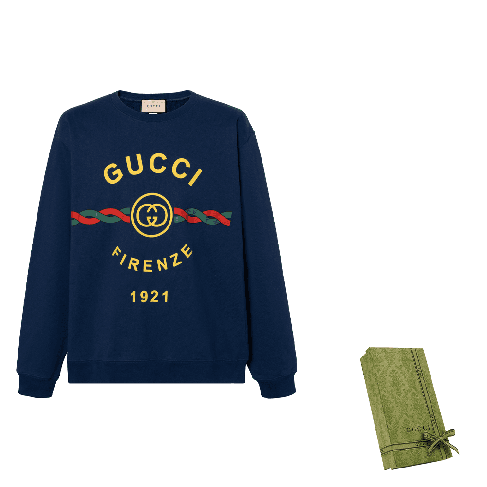 Gucci 1921 Logo Sweatshirt Blue