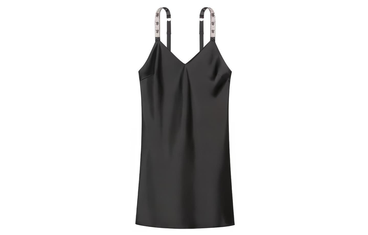 Victoria's Secret Logo Strap Slipdress Black