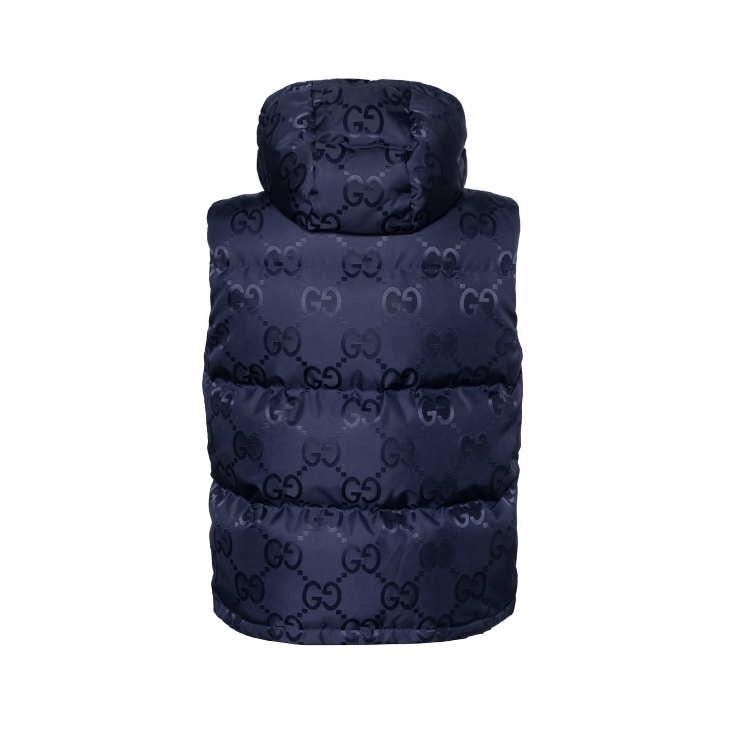 GUCCI Logo Print Sleeveless Vest Navy