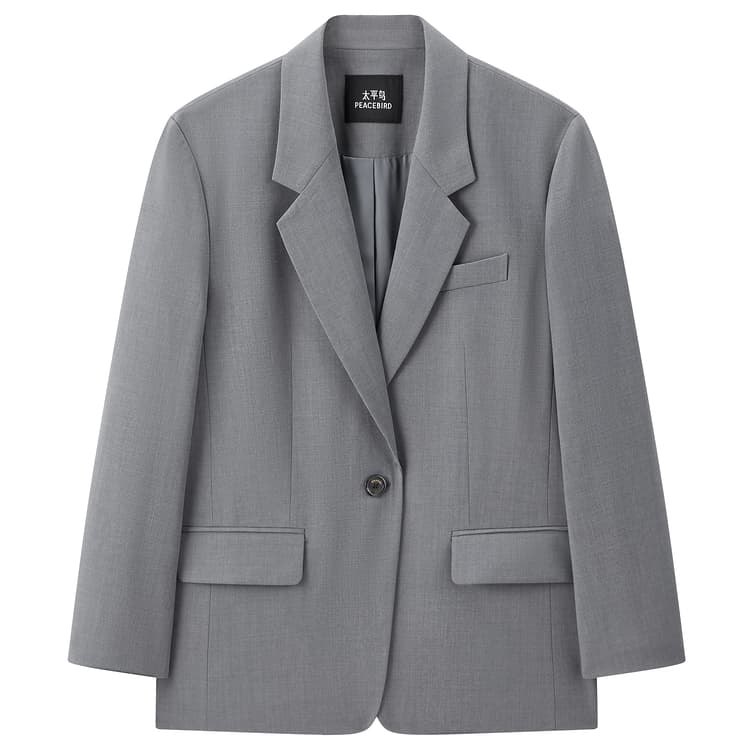 Peacebird Classic Wool Blend Blazer